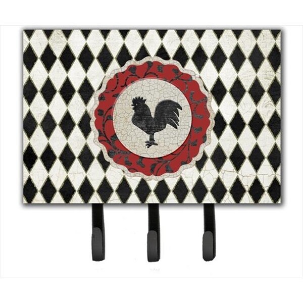 Carolines Treasures Carolines Treasures SB3086TH68 Rooster Harlequin Black And White Leash Or Key Holder SB3086TH68 - main